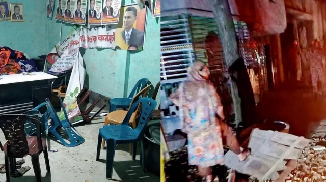 কৃষকদলের অফিসে হামলা-ভাঙচুর, পরে কার্যক্রম নিষিদ্ধ আওয়ামী লীগ নেতার বাড়িতে আগুন