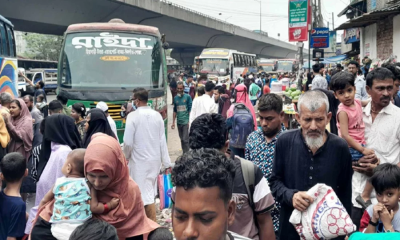 ঈদের ছুটিতে ফাঁকা রাজধানী, দ্বিতীয় দিনেও ঘরমুখো মানুষের ভিড়