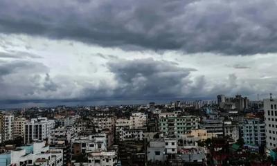 ঢাকার আকাশ মেঘলা, বজ্রসহ বৃষ্টির আভাস