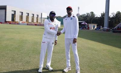 আনভীর ক্রিকেট স্টেডিয়ামে ওয়েস্ট ইন্ডিজের বিপক্ষে ব্যাটিংয়ে বিসিবি একাদশ