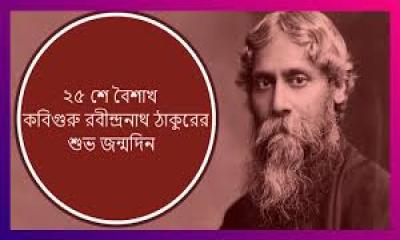 আজ রবীন্দ্রনাথ ঠাকুরের জন্মদিন