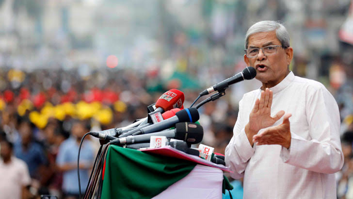 বিরোধীদল এখন নিষিদ্ধ আওয়ামী লীগের ভাষায় কথা বলছে: মির্জা ফখরুল